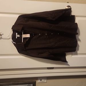 dress barn brown long sleeve blouse size 22/24w